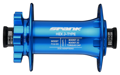 Втулка передня SPANK HEX J-TYPE Boost F15/20, Blue