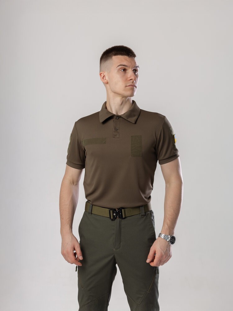 Футболка хакі кулмакс чоловіча Pobedov Recon, укр, укр