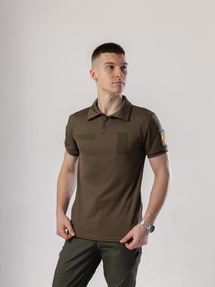 Футболка хакі кулмакс чоловіча Pobedov Recon, укр, укр