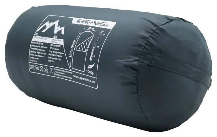Спальний мішок (спальник) ковдра SportVida SV-CC0063 +2 ...+21°C R Navy Green/Red