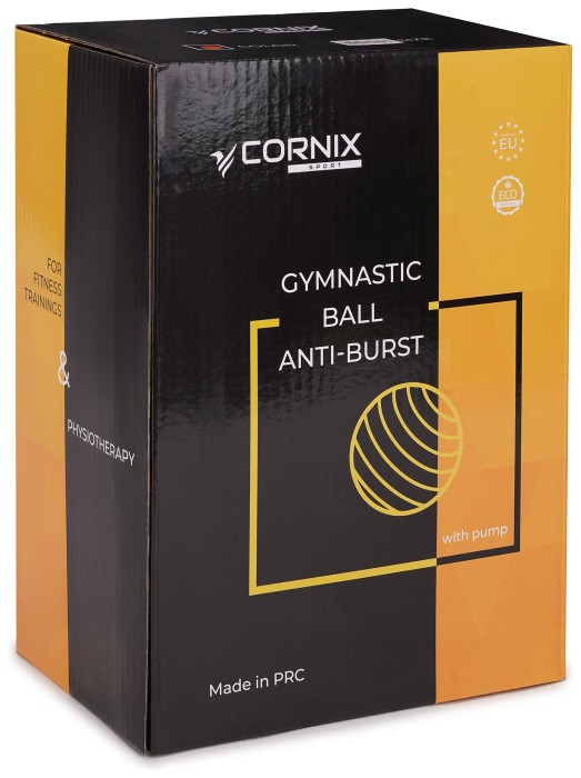 М'яч для фітнесу (фітбол) Cornix 55 см Anti-Burst XR-0018 Red
