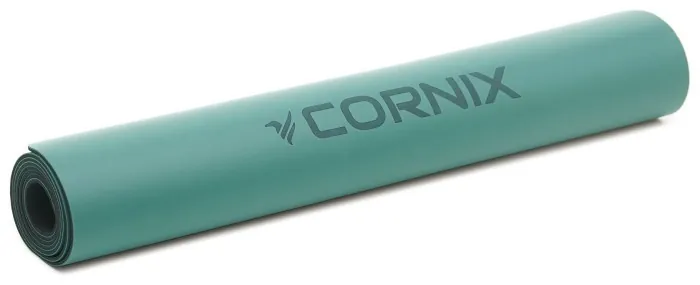 Коврики спортивные Cornix PU 183 x 68 x 0.4 см для йоги и фитнеса XR-0318 Turquoise