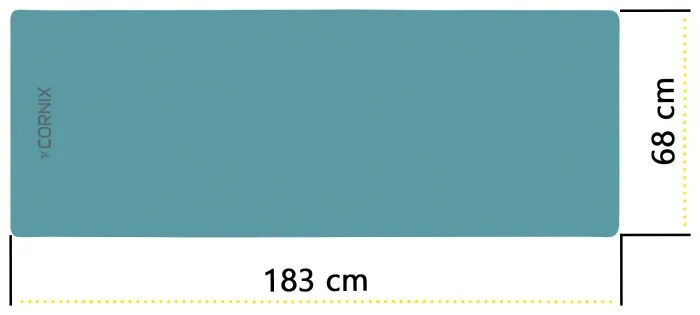 Коврики спортивные Cornix PU 183 x 68 x 0.4 см для йоги и фитнеса XR-0318 Turquoise