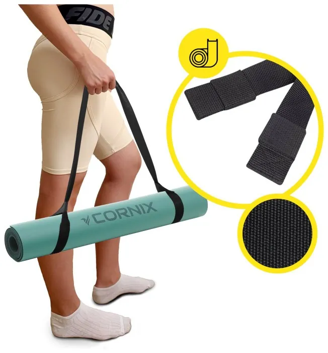 Коврики спортивные Cornix PU 183 x 68 x 0.4 см для йоги и фитнеса XR-0318 Turquoise