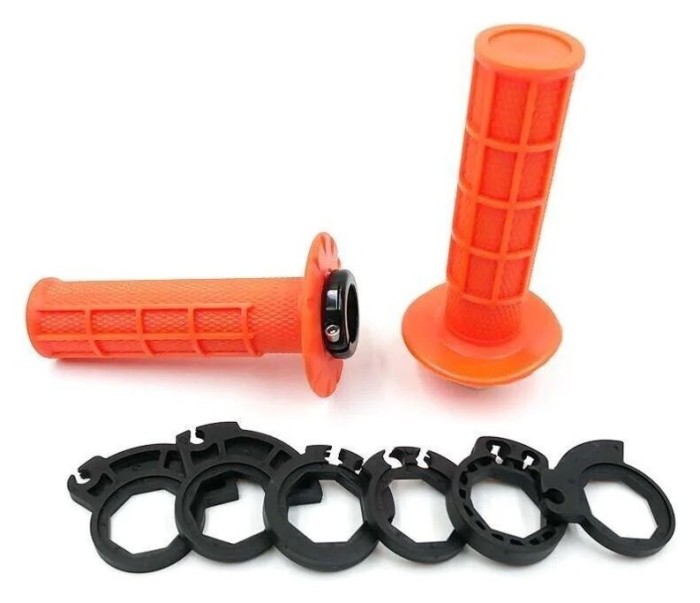 Мото грипсы ODI HALF-WAFFLE MX V2 Lock-On Flo-Orange