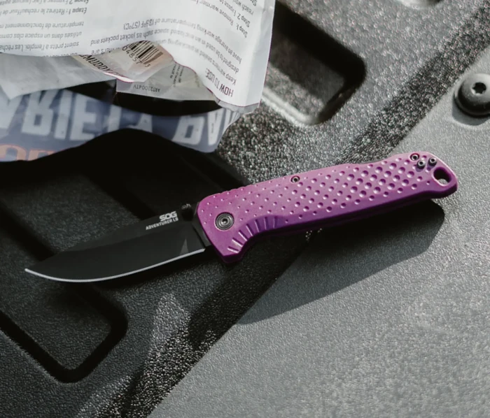 Раскладной нож SOG Adventurer LB, Blaze Orange/Black