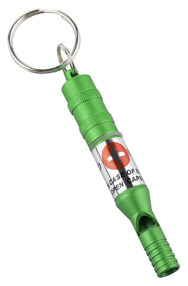 Munkees 3385 брелок-свисток Emergency Whistle grass green