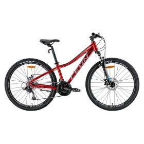 Велосипед 26&quot; Leon SUPER JUNIOR AM DD 2022 (красный с серым) 