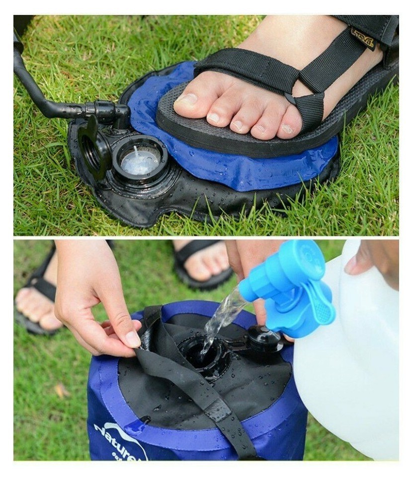 Душ кемпінговий Naturehike NH17L101-D, блакитний, укр, укр