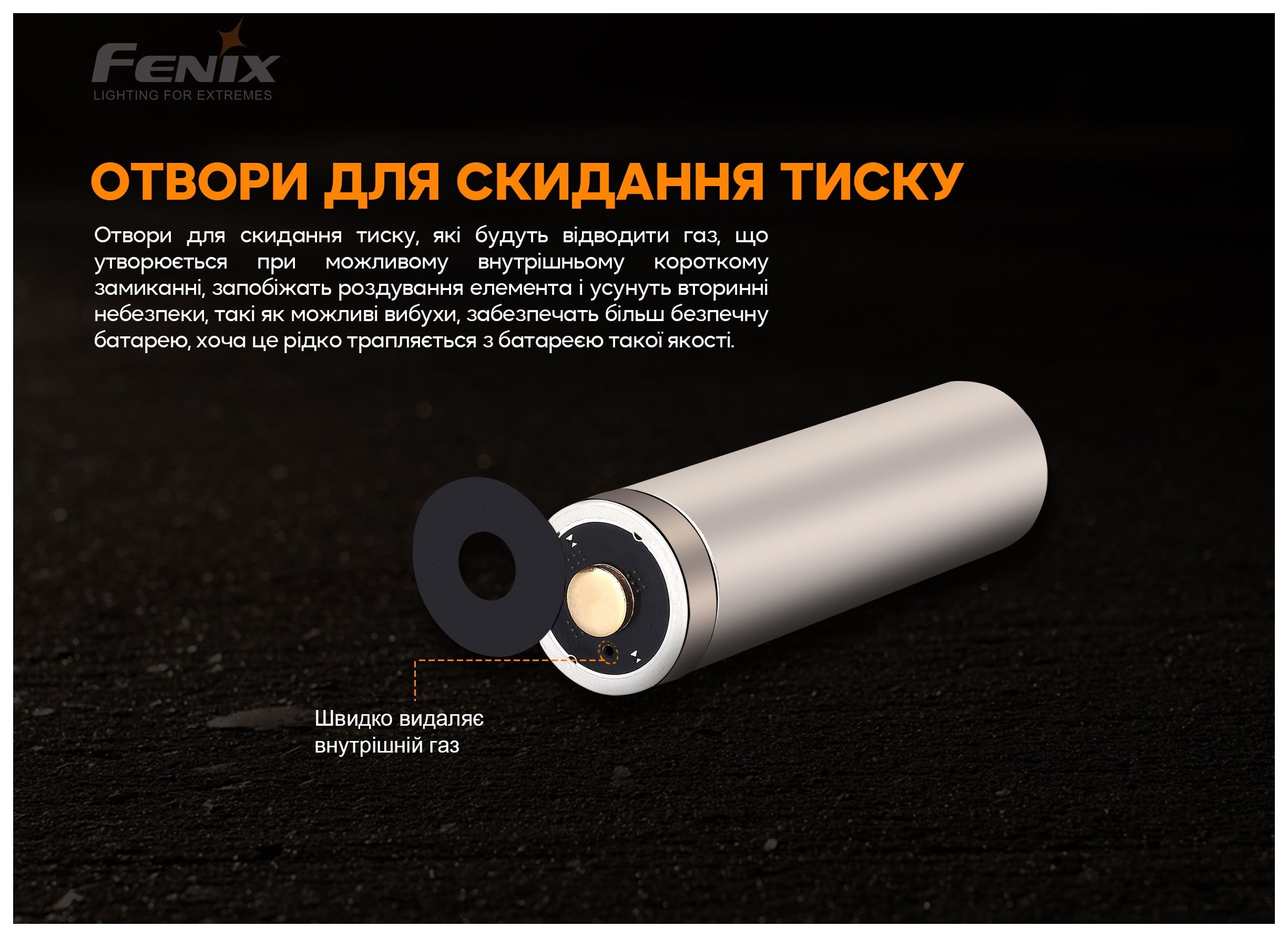 Акумулятор 18650 Fenix (3000 mAh), укр, укр
