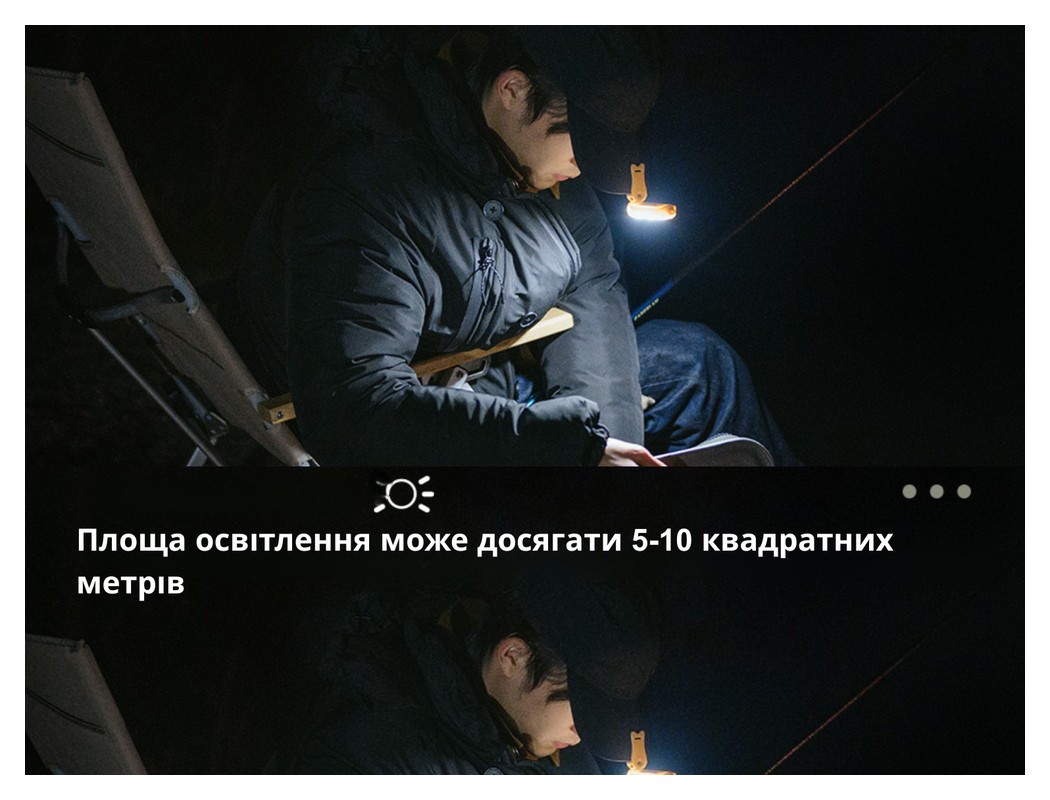 Ліхтар з кліпсою Naturehike NH21ZM013, бежевий, укр, укр