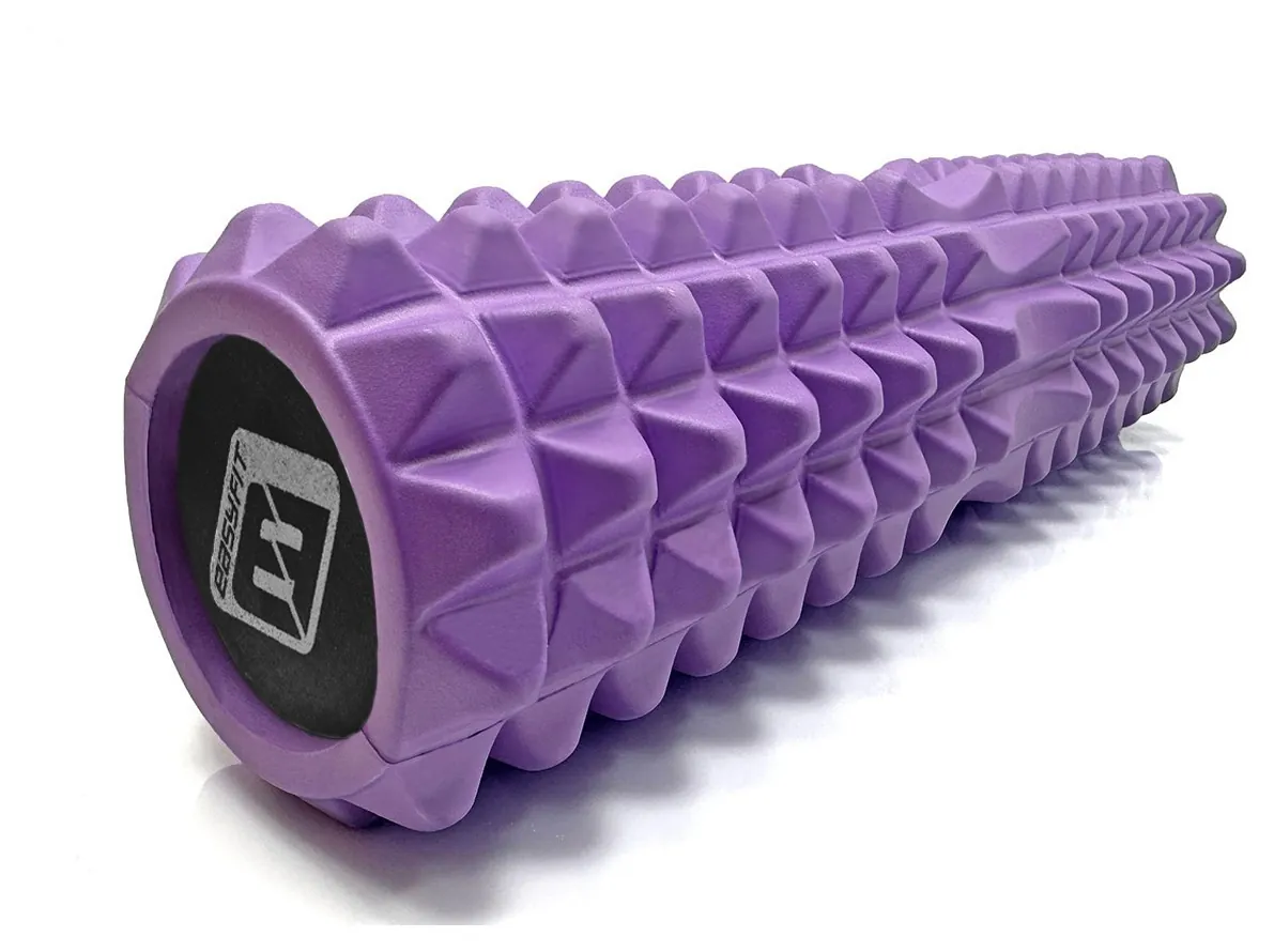 Масажний ролик EasyFit Solid Grid Roller 45 см v.2.2s чорний (Чорний)