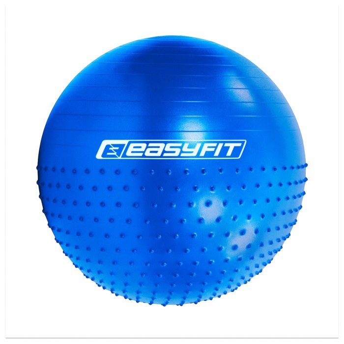 Фітбол 85 см EasyFit Hybrid синій (фітбол напівмасажний), укр, укр