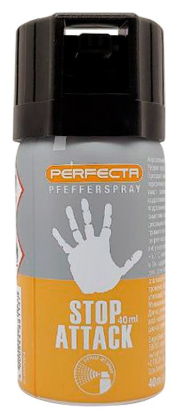 Балончик газовий перцевий Umarex Perfecta Stop Attack 10%, 40 мл, конусне розпилення