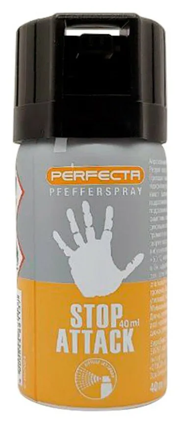 Балончик газовий перцевий Umarex Perfecta Stop Attack 10%, 40 мл, конусне розпилення (FNR_2.1904)