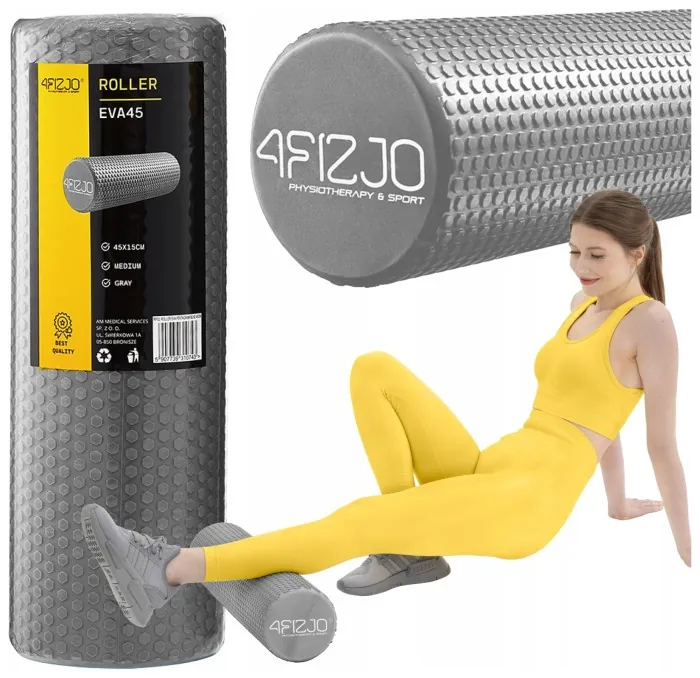 Массажный ролик 4FIZJO CARE+ EVA 45 x 15 см (валик, роллер) Grey (P-5907739314383)