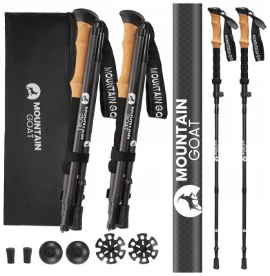 Трекинговые палки Mountain Goat Active 38-130 см Black (P-5905973404679)