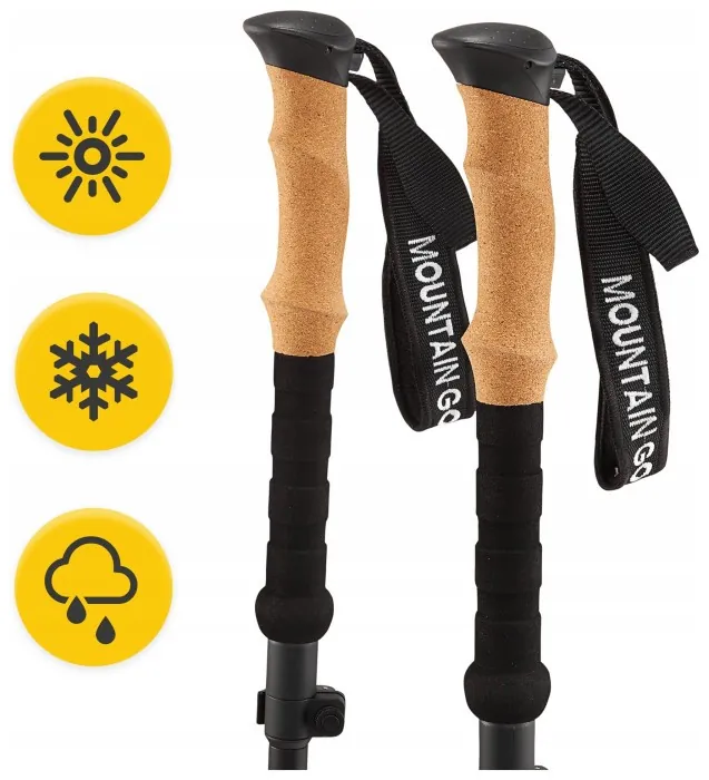 Трекинговые палки Mountain Goat Active 38-130 см Black (P-5905973404679)