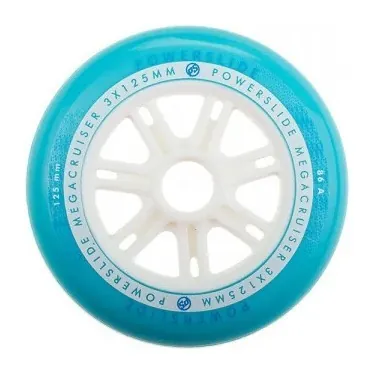 Колеса POWERSLIDE ( 905281 ) MegaCruiser Wheels 125mm/86a blue/white
