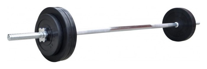 Штанга резиновая RN-Sport 52 кг с прямым грифом.
