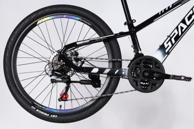 Велосипед AL 24" SPACE MERCURY DD FR рама-11" чорно-білий 2026