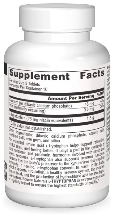 L-Tryptophan 500 mg - 30 tabs