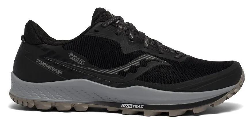Кросівки чоловічі для бігу Saucony PEREGRINE 11 GTX M 44 (10.0US) Black/gravel (20643-45s) (285мм black/gravel)