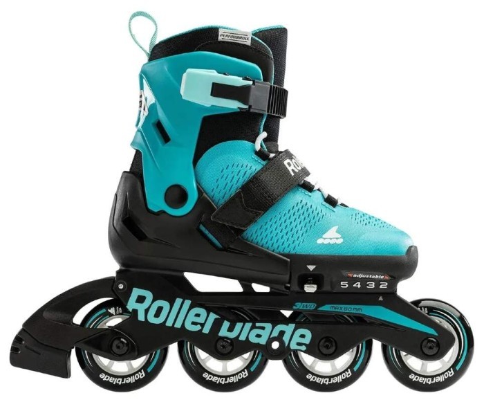 Комплект роликові ковзани Rollerblade Microblade Aqua Black + захист