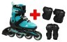 Комплект роликовые коньки Rollerblade Microblade Aqua Black + защита