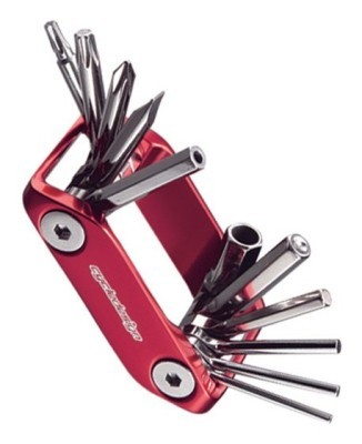 Мультитул складний для велосипеда Cycledesign (ATI) Black/red/nickel (TO3449)