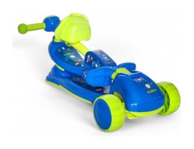 Дитячий самокат з сидінням та батьківською ручкою 3 в 1 Scooter  Lovely Child 619-1, укр, укр