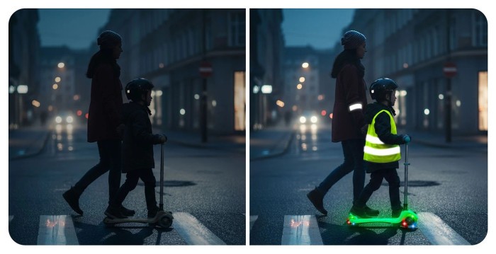 Детский самокат трехколесный Ricokids Glow бирюзовый