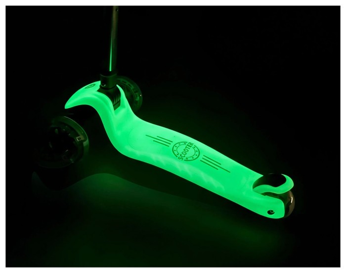 Детский самокат трехколесный Ricokids Glow бирюзовый