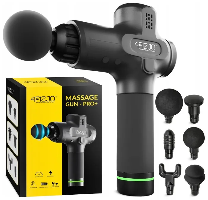Ручний перкусійний масажер 4FIZJO Massage Gun PRO+ 250 Вт масажний пістолет (P-5907739311139)