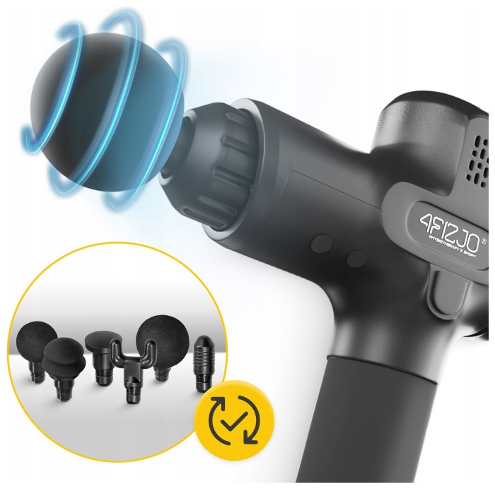 Ручний перкусійний масажер 4FIZJO Massage Gun PRO+ 250 Вт масажний пістолет (P-5907739311139)