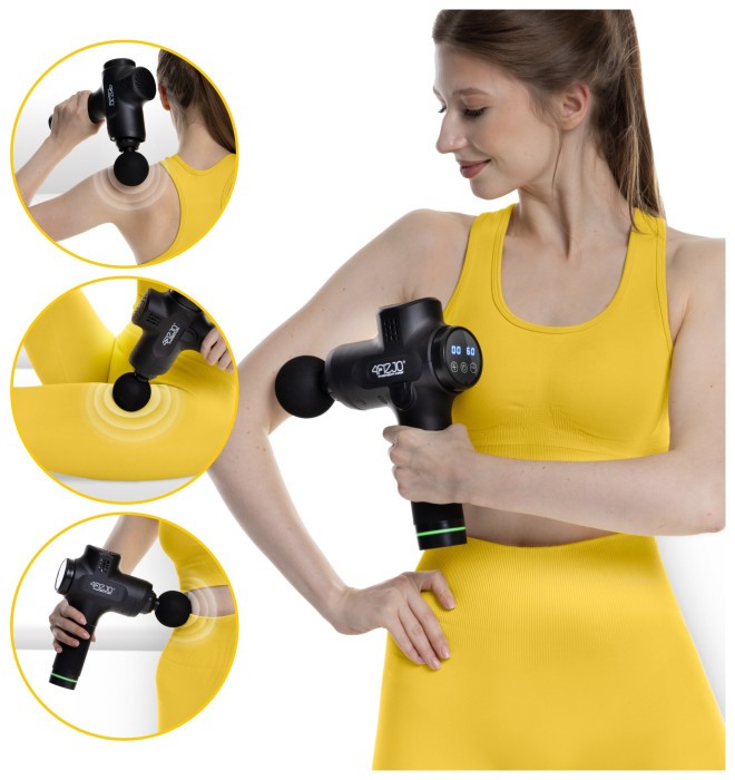 Ручний перкусійний масажер 4FIZJO Massage Gun PRO+ 250 Вт масажний пістолет (P-5907739311139)