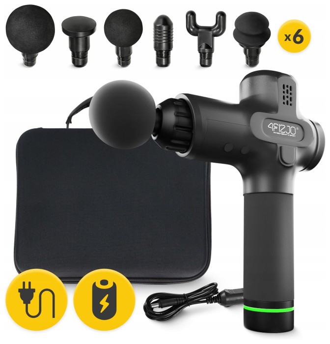 Ручний перкусійний масажер 4FIZJO Massage Gun PRO+ 250 Вт масажний пістолет (P-5907739311139)