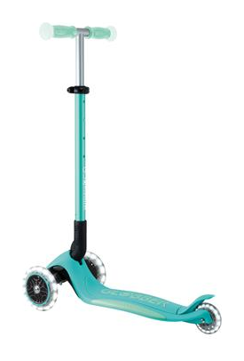 Самокат GLOBBER серії ELITE м'ятний, світиться в темряві, колеса з підсвіткою, до 50кг, 3+, укр, укр