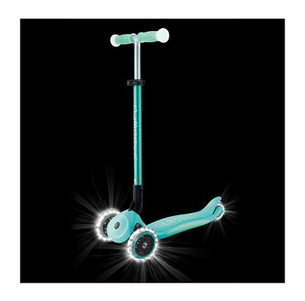 Самокат GLOBBER серії ELITE м'ятний, світиться в темряві, колеса з підсвіткою, до 50кг, 3+