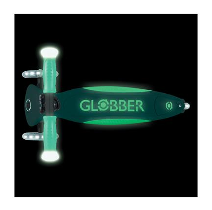 Самокат GLOBBER серії ELITE м'ятний, світиться в темряві, колеса з підсвіткою, до 50кг, 3+