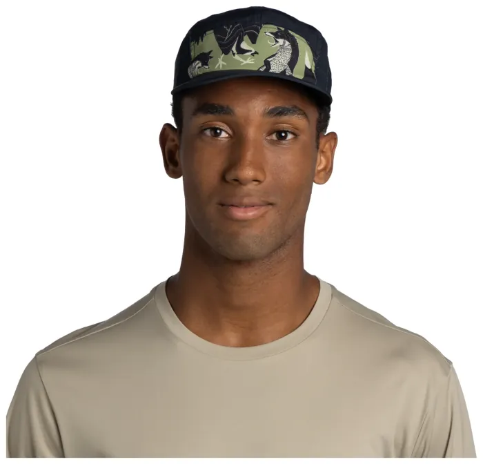 Кепка Buff 5 Panel Go Cap, Rub Chomp Black, S/M