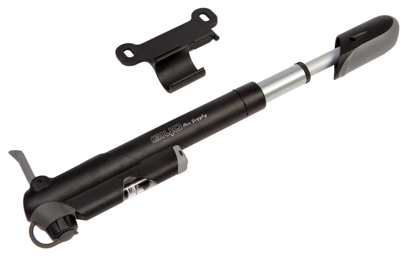 Насос міні телескопічний GIYO GP-61S Al+Pl AV/FV (80psi) (чорний)