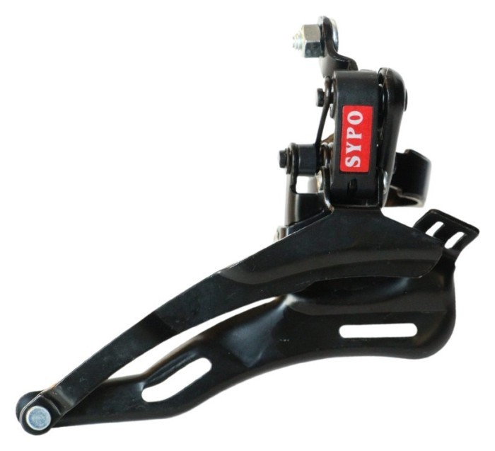 Перемикач перед. нижній хомут н/тяга  max-48T под трубу 31,8мм чорний SYPO YD-Q40, укр, укр
