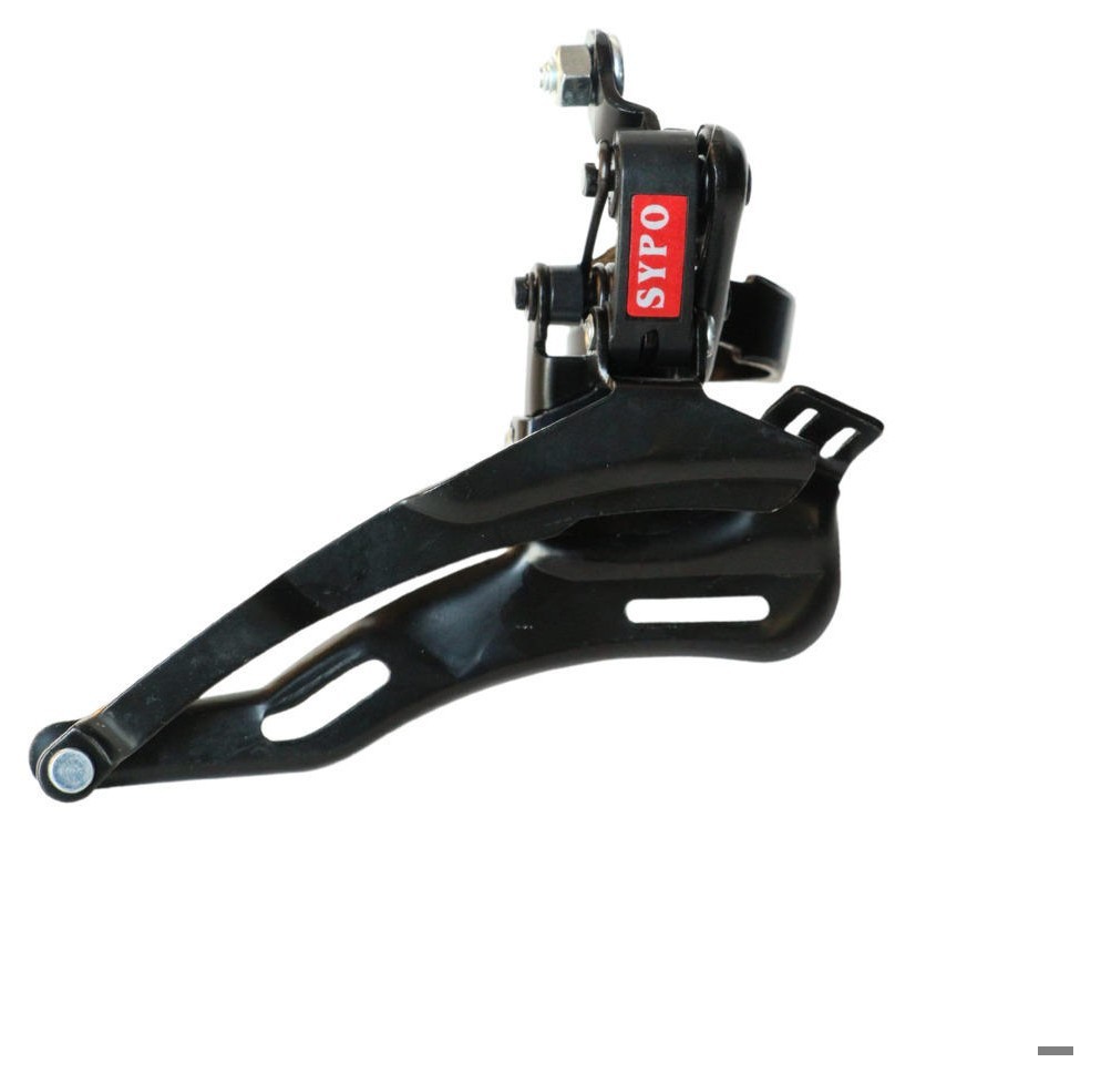 Перемикач перед. нижній хомут н/тяга  max-48T под трубу 31,8мм чорний SYPO YD-Q40