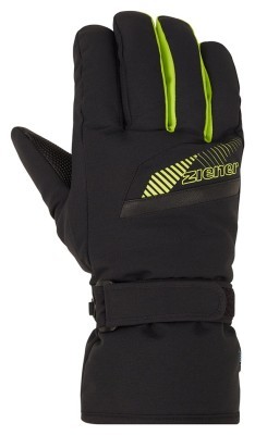 Ziener перчатки лыжные Gordanus black-lime 10