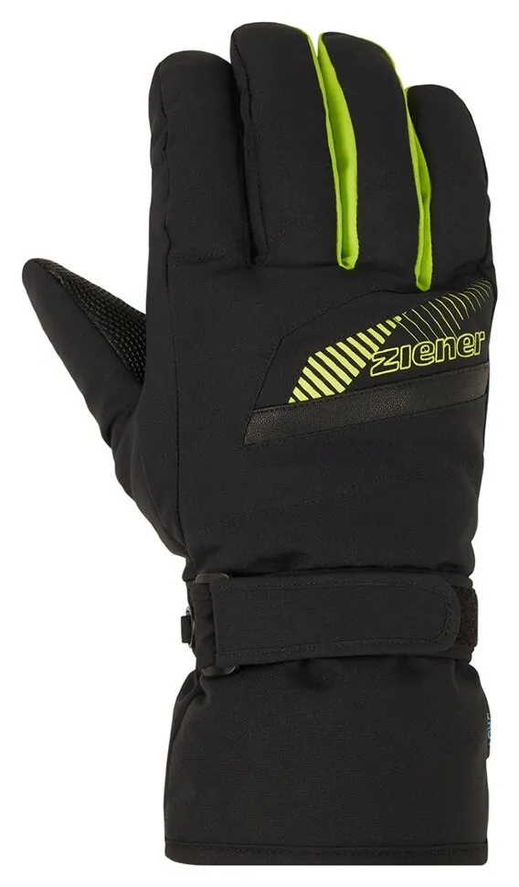 Ziener рукавички лижні Gordanus black-lime 10 (10)