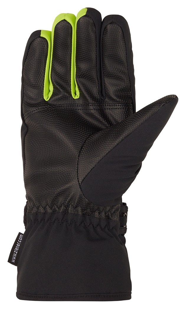 Ziener перчатки лыжные Gordanus black-lime 10