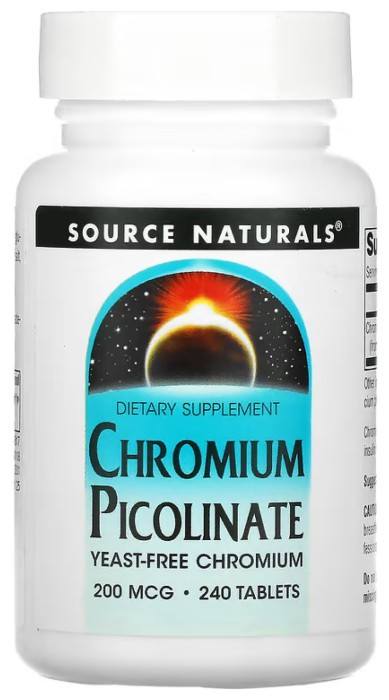 Chromium Picolinate 200 mcg, Yeast Free - 240 tabs