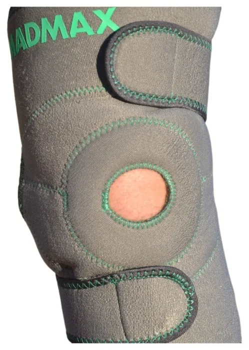 Наколінник MadMax MFA-295 Zahoprene Universal Knee Support Dark Grey/Green (1шт.)