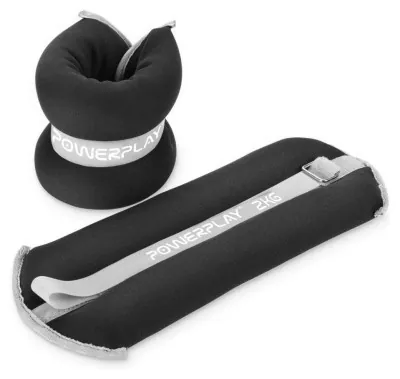 Манжети для ніг та рук PowerPlay PP-4349 Ankle/Wrist Weights (2шт.*2 kg) (пара) Чорні